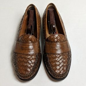 Cole Haan Woven Leather Penny Loafer 
